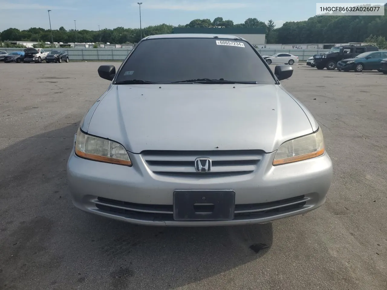 2002 Honda Accord Value VIN: 1HGCF86632A026077 Lot: 60657234