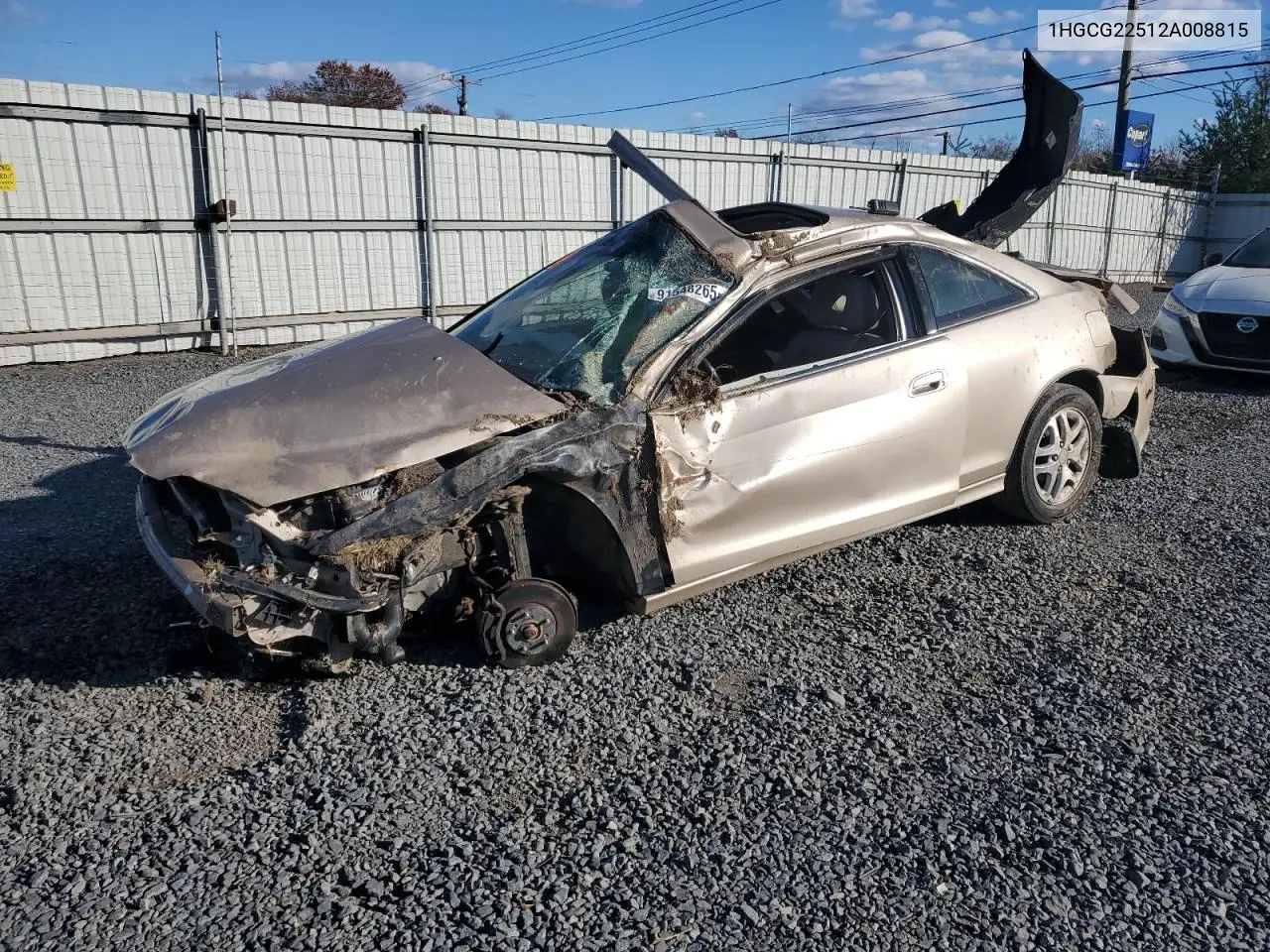 1HGCG22512A008815 2002 Honda Accord Ex