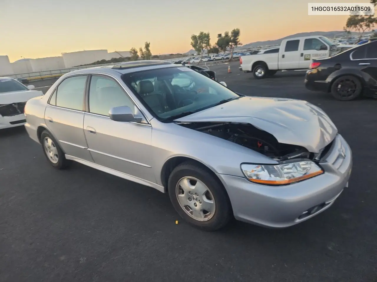1HGCG16532A011509 2002 Honda Accord Ex