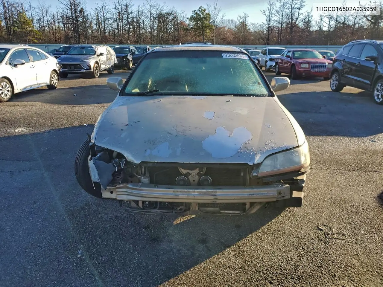 1HGCG16502A035959 2002 Honda Accord Ex