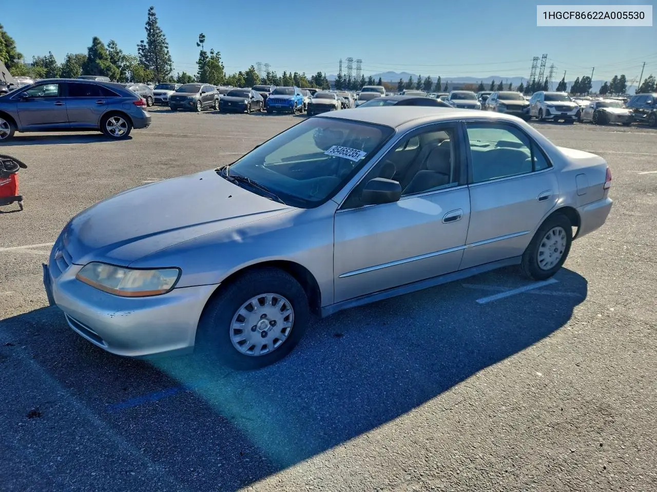 1HGCF86622A005530 2002 Honda Accord Value