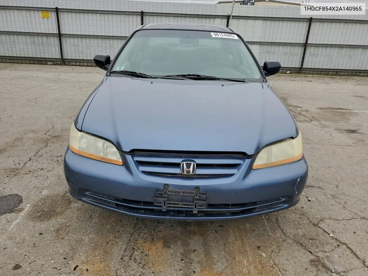 1HGCF854X2A140965 2002 Honda Accord Dx