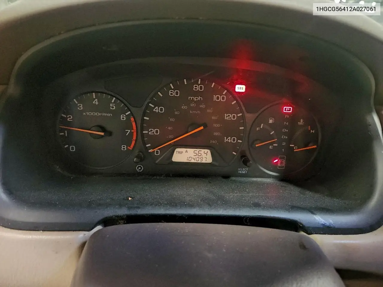 1HGCG56412A027061 2002 Honda Accord Lx