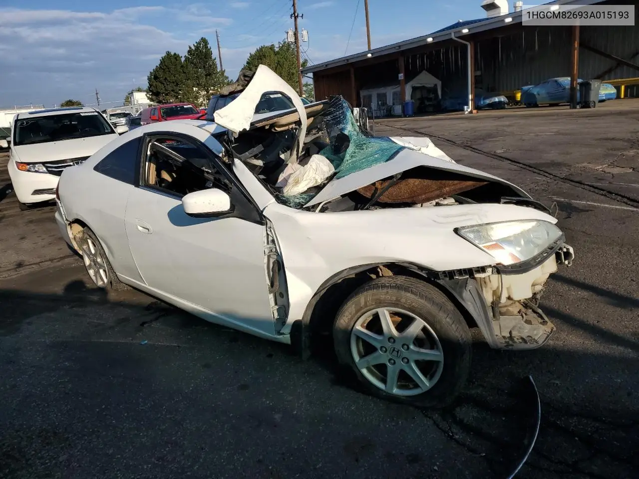 1HGCM82693A015193 2003 Honda Accord Ex