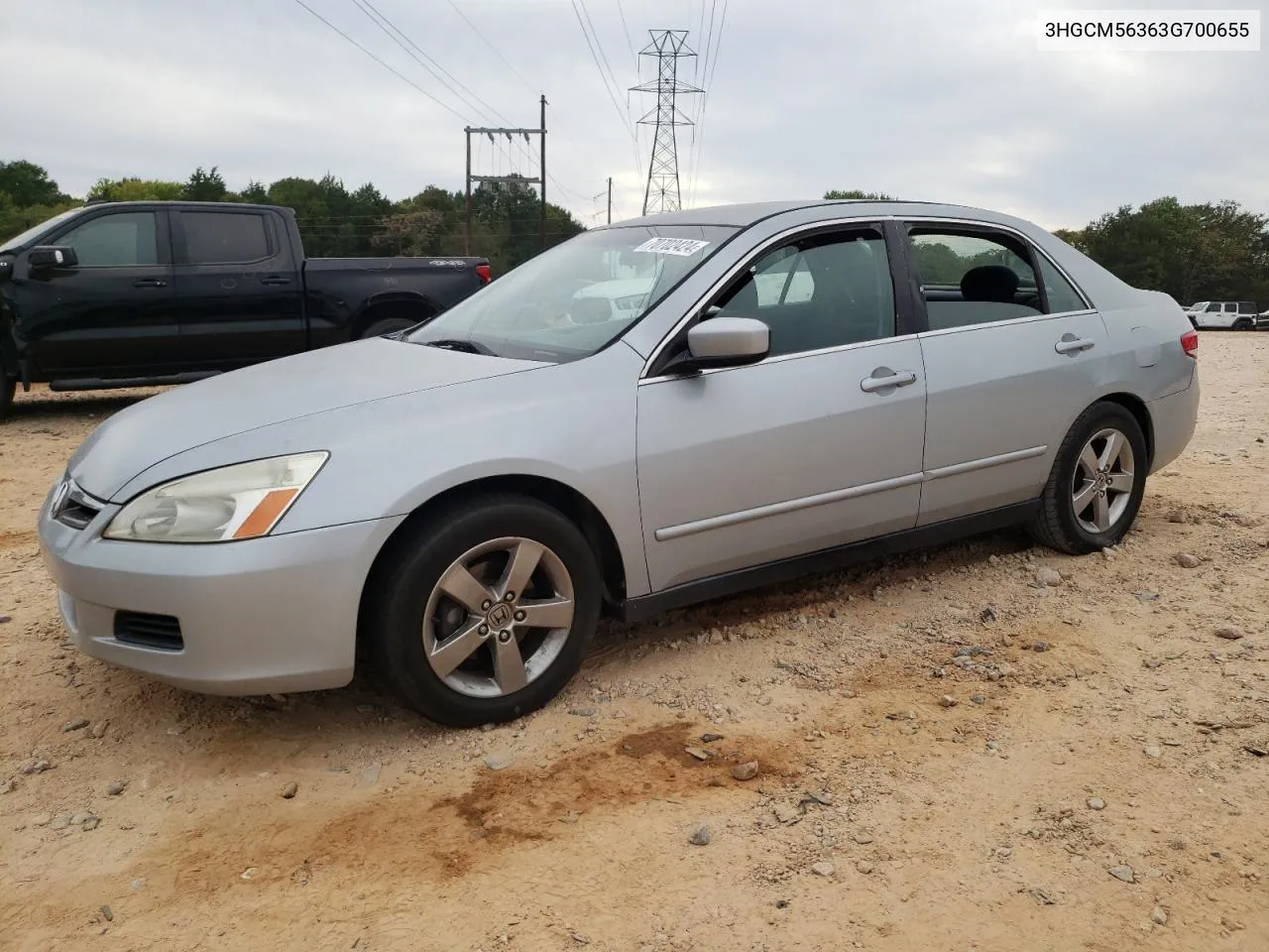 2003 Honda Accord Lx VIN: 3HGCM56363G700655 Lot: 70702424