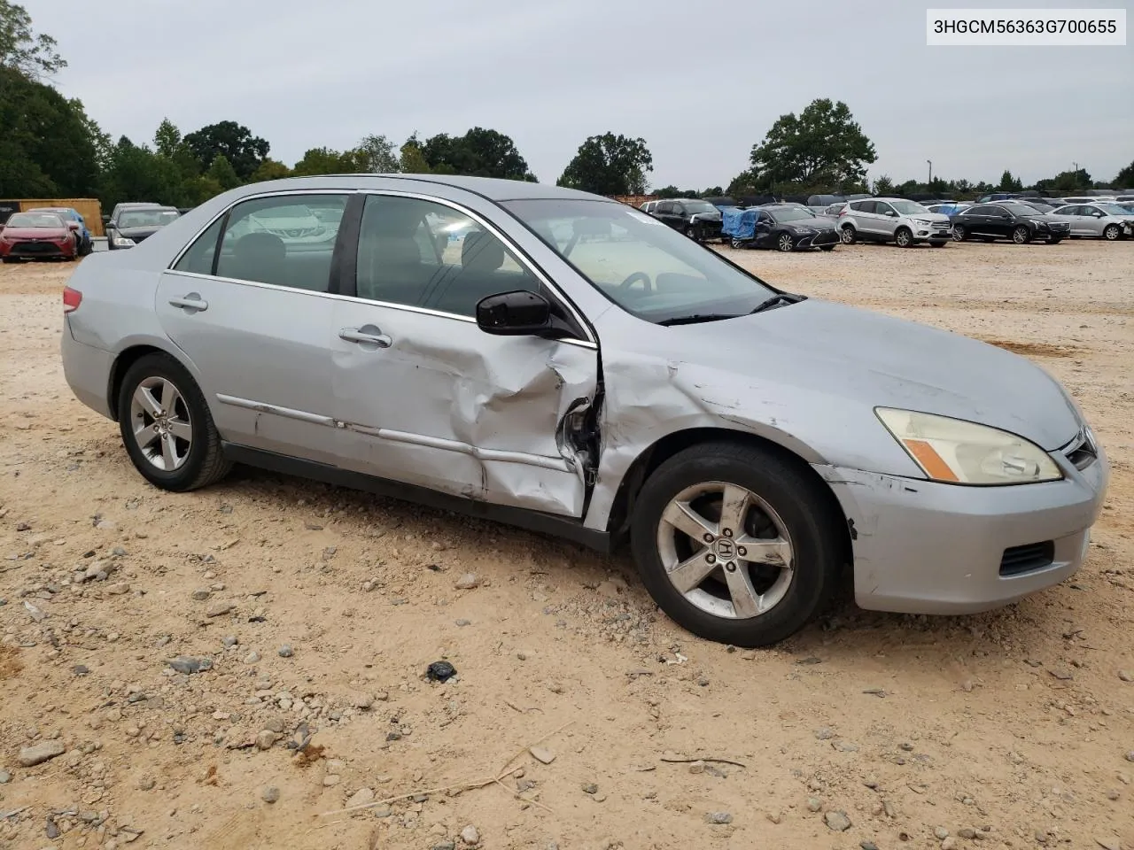 2003 Honda Accord Lx VIN: 3HGCM56363G700655 Lot: 70702424