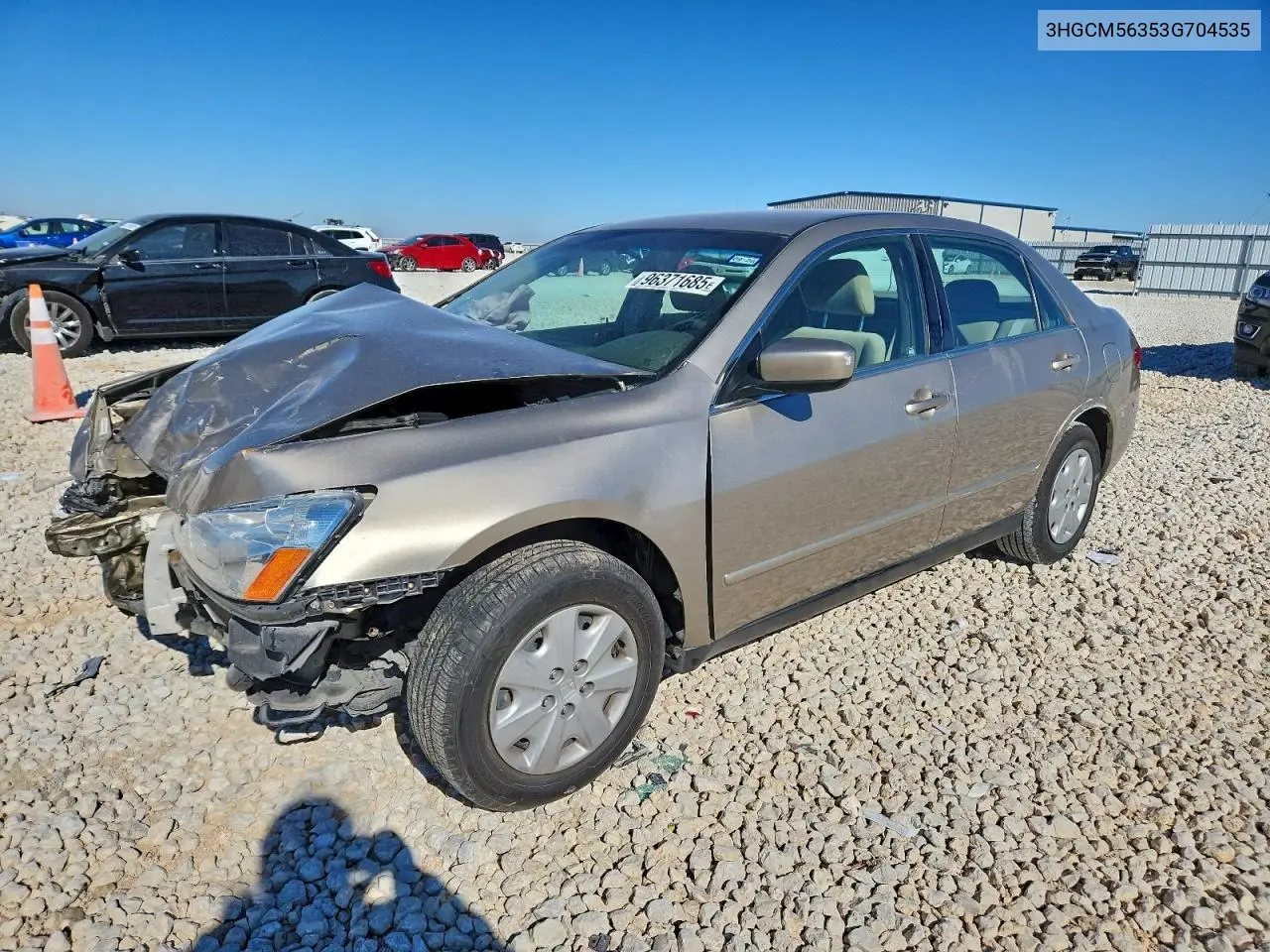 3HGCM56353G704535 2003 Honda Accord Lx