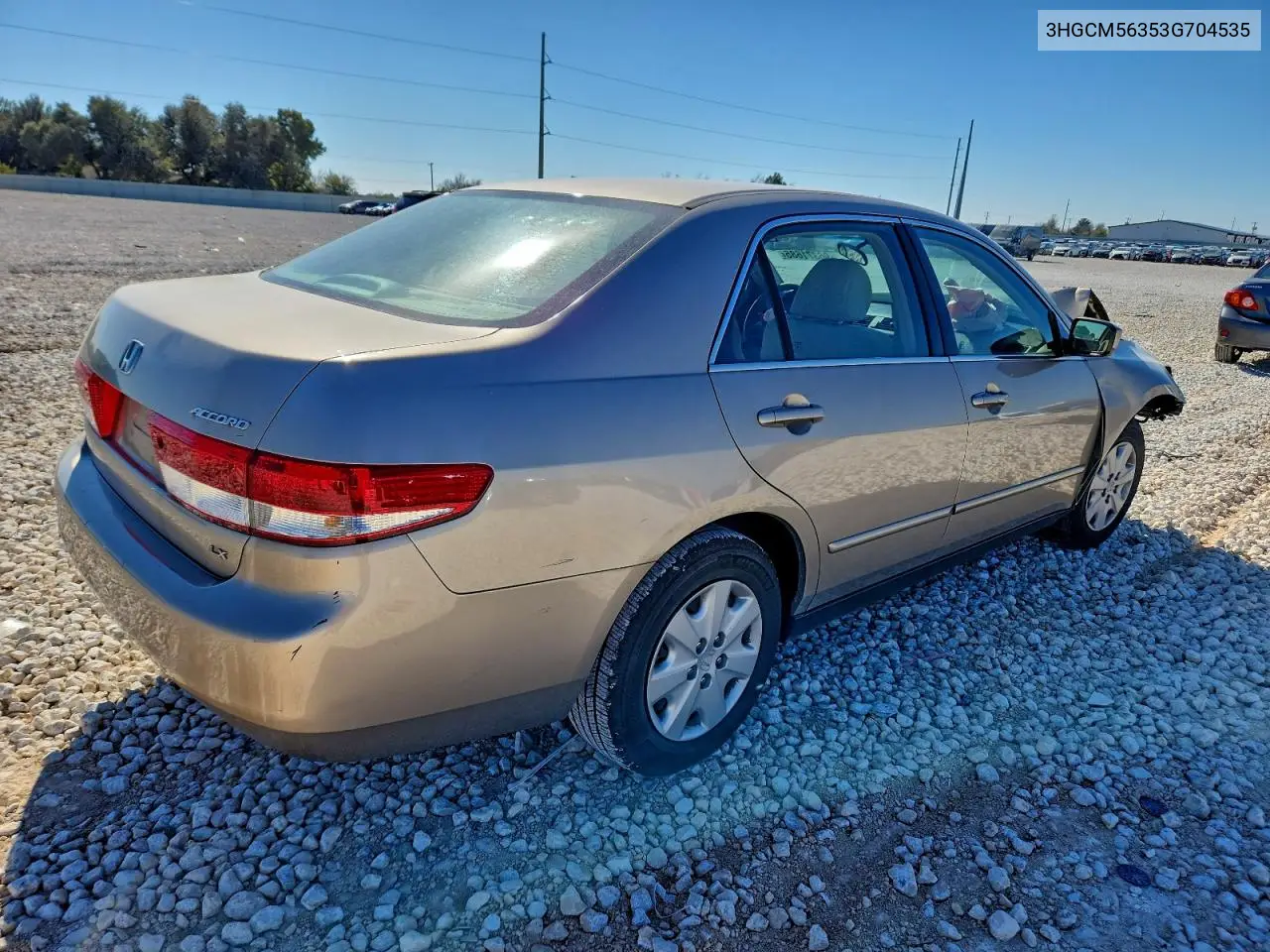 3HGCM56353G704535 2003 Honda Accord Lx