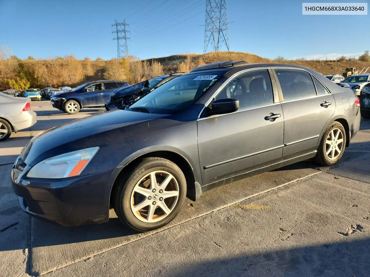 1HGCM668X3A033640 2003 Honda Accord Ex