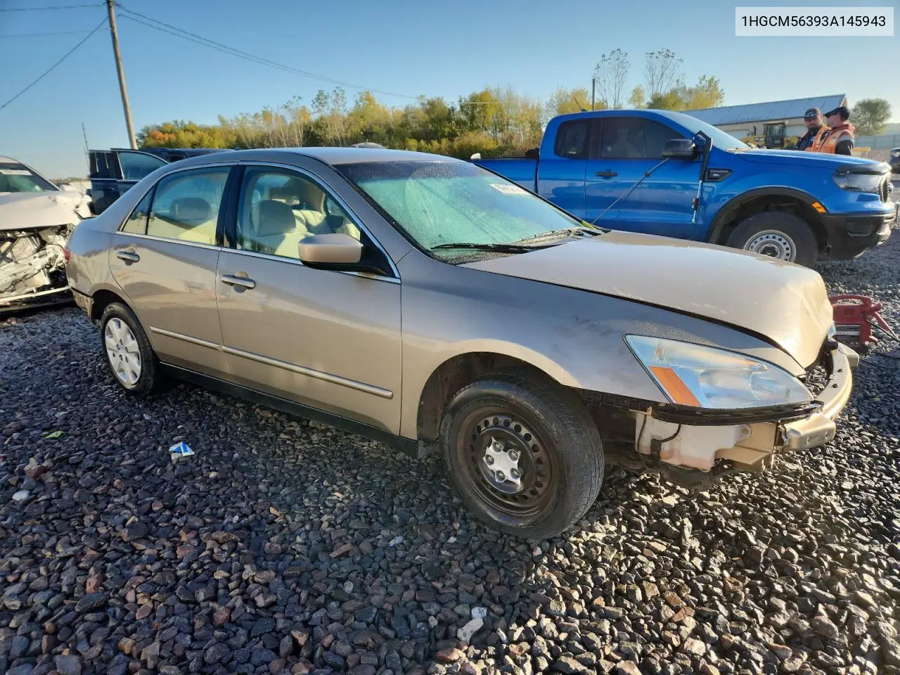 1HGCM56393A145943 2003 Honda Accord Lx