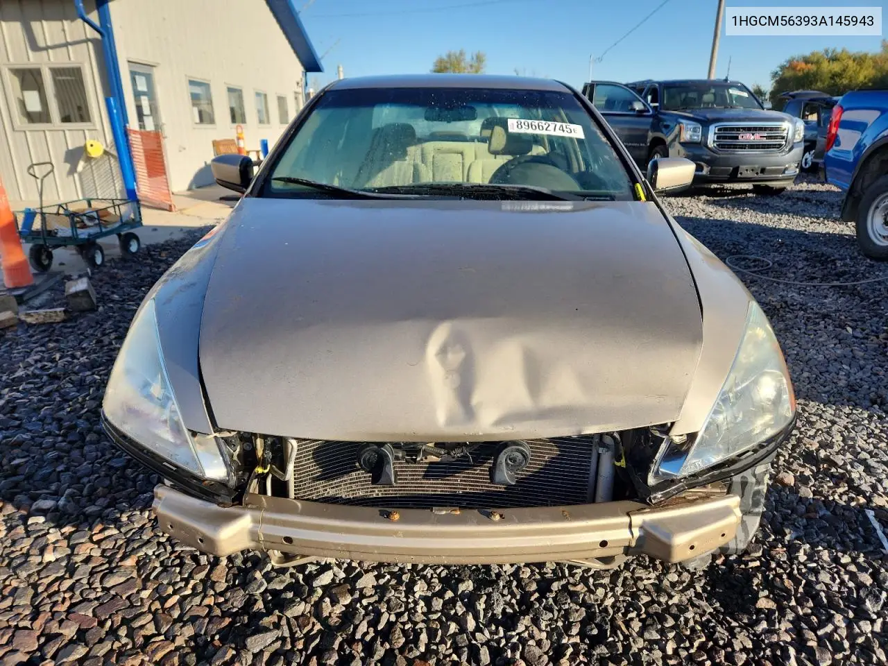 1HGCM56393A145943 2003 Honda Accord Lx
