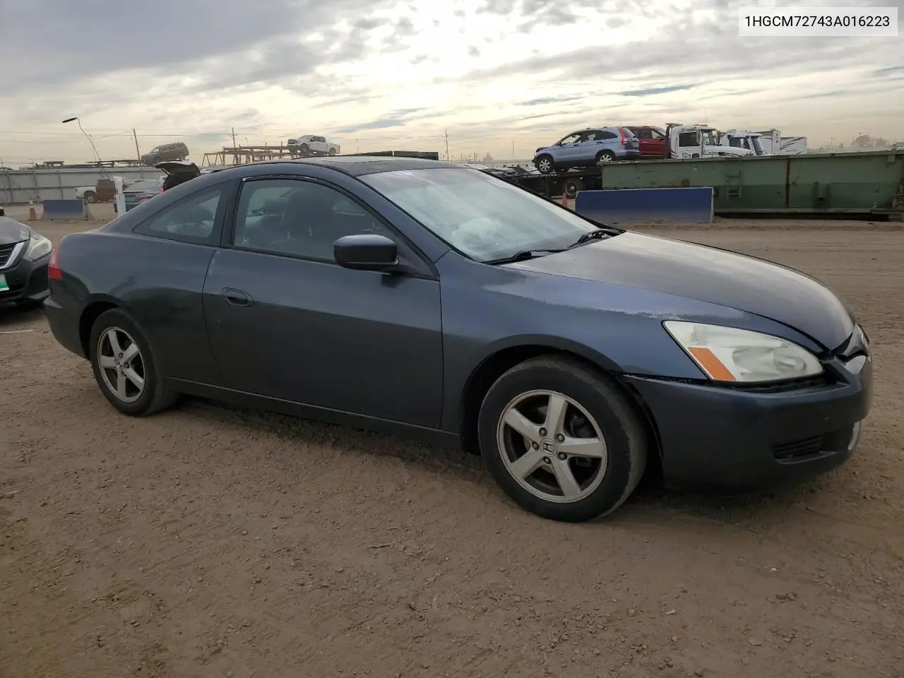 1HGCM72743A016223 2003 Honda Accord Ex
