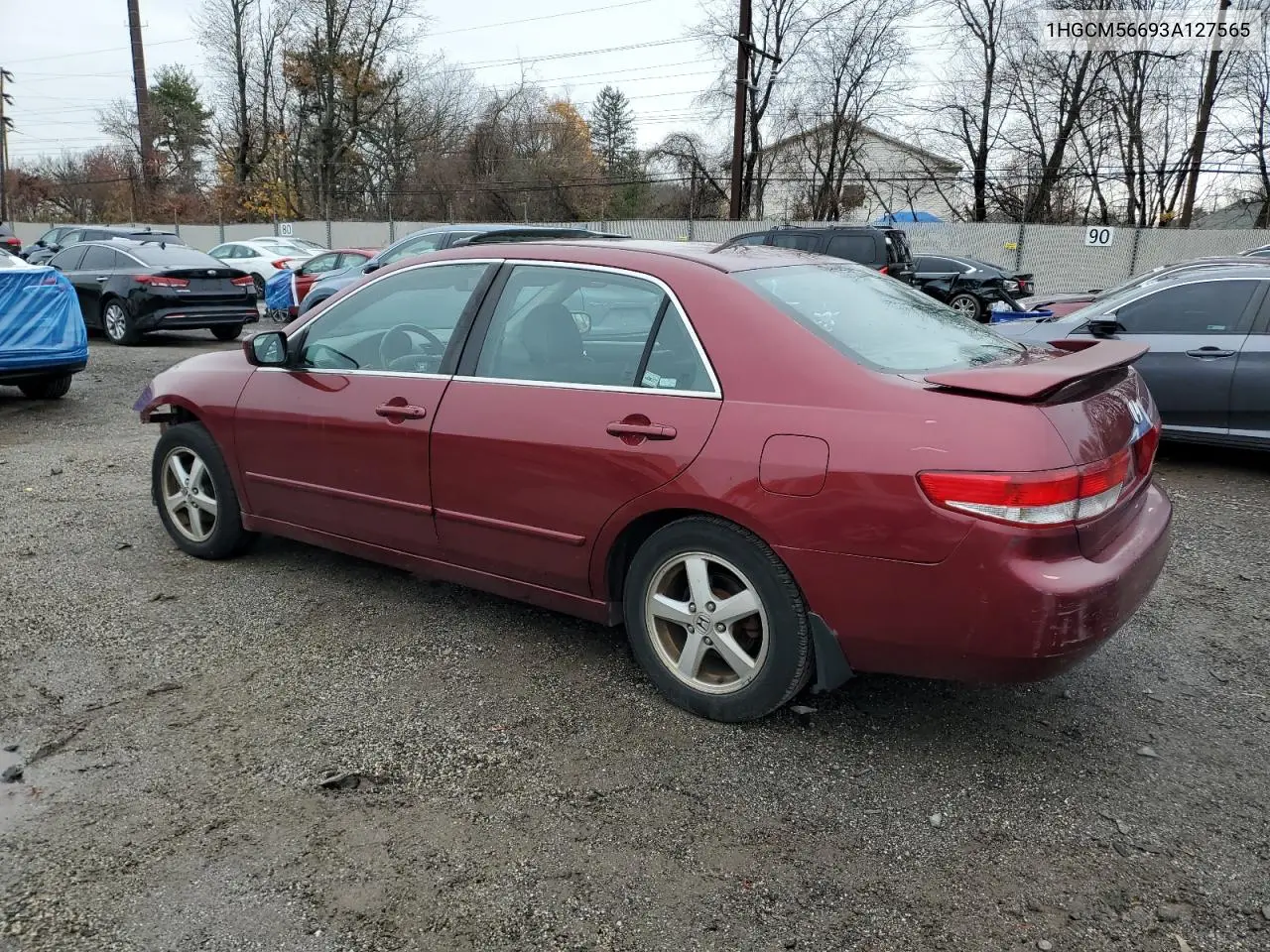 1HGCM56693A127565 2003 Honda Accord Ex