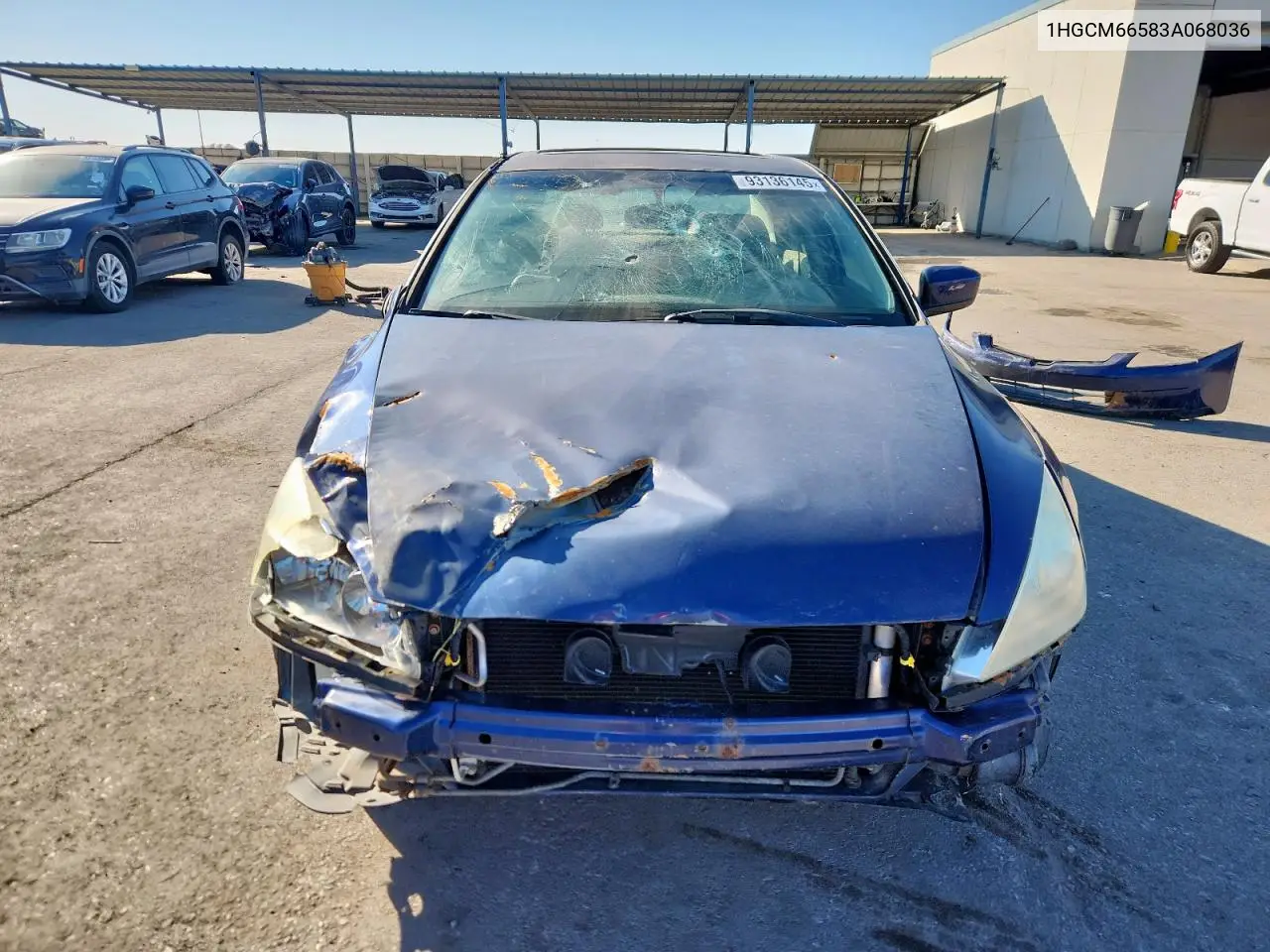 1HGCM66583A068036 2003 Honda Accord Ex