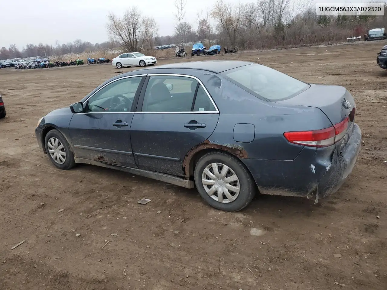 1HGCM563X3A072520 2003 Honda Accord Lx