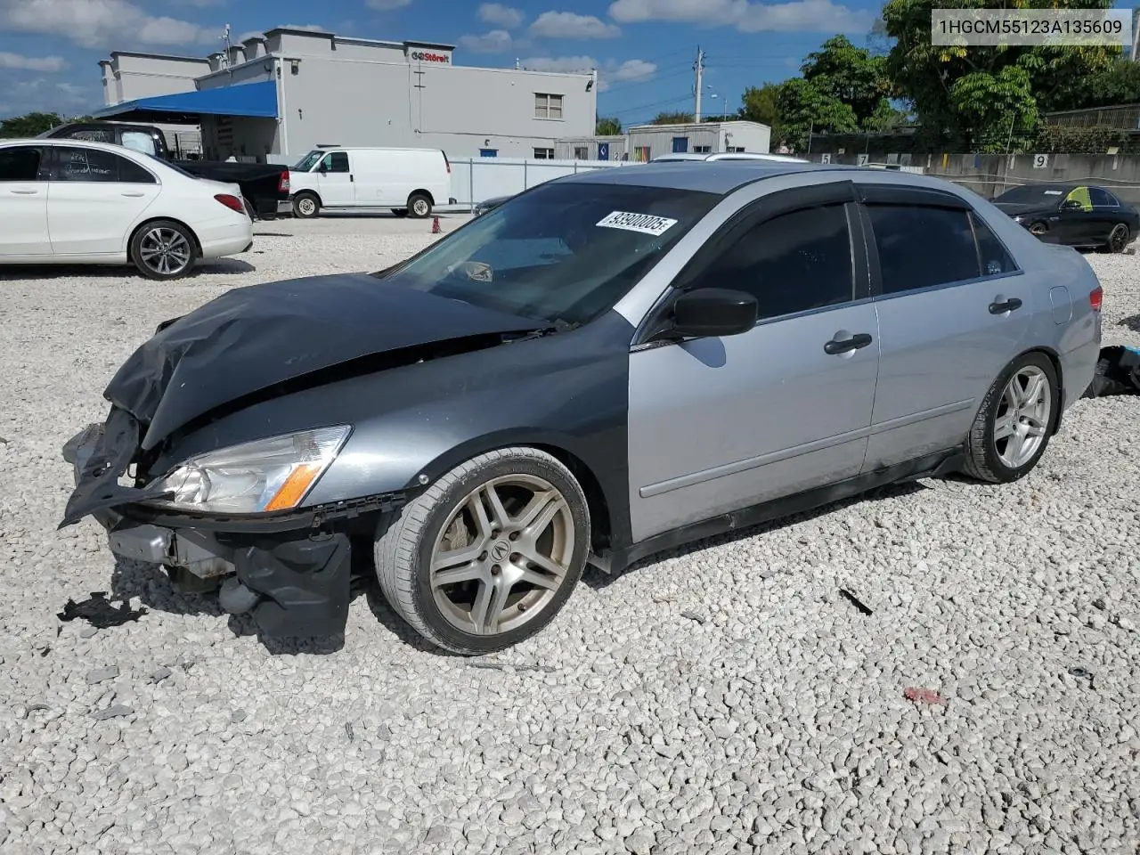 1HGCM55123A135609 2003 Honda Accord Dx
