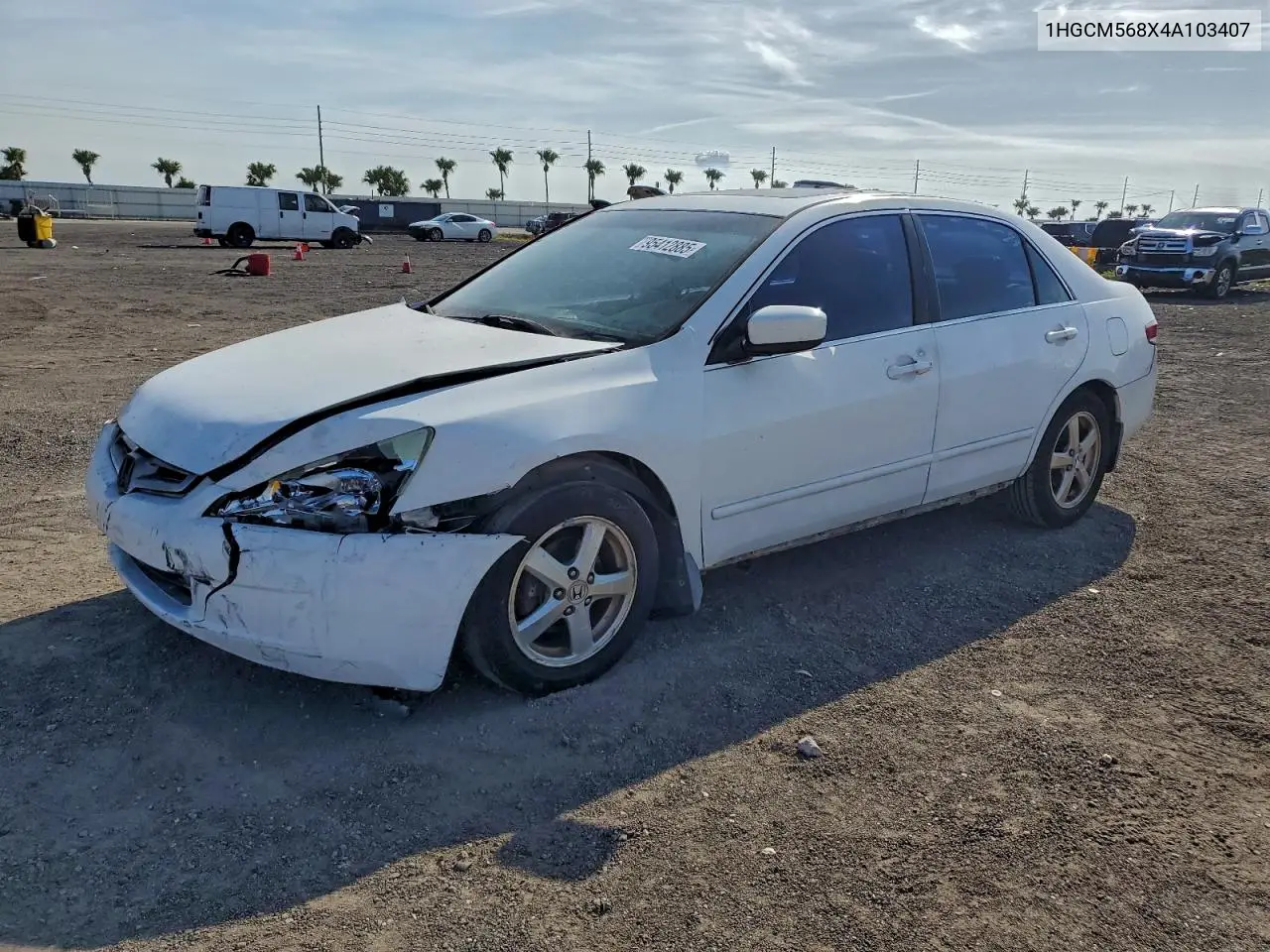 1HGCM568X4A103407 2004 Honda Accord Ex