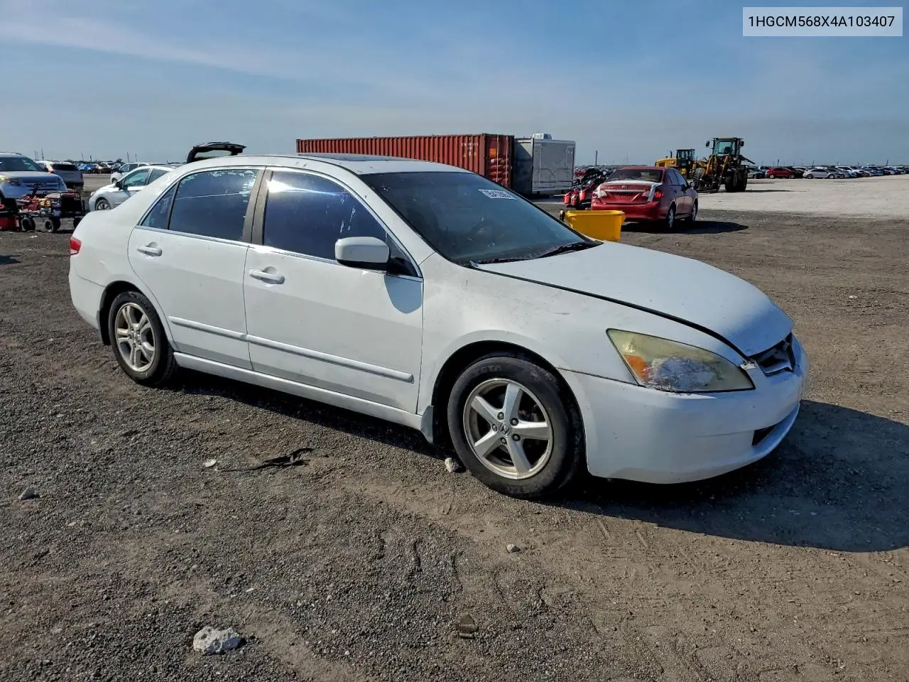 1HGCM568X4A103407 2004 Honda Accord Ex