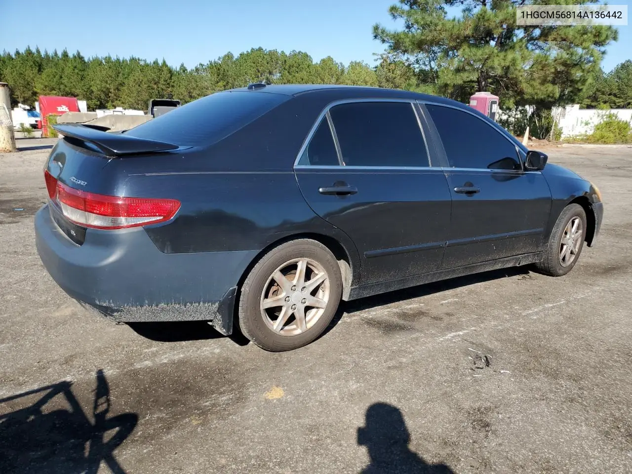 1HGCM56814A136442 2004 Honda Accord Ex