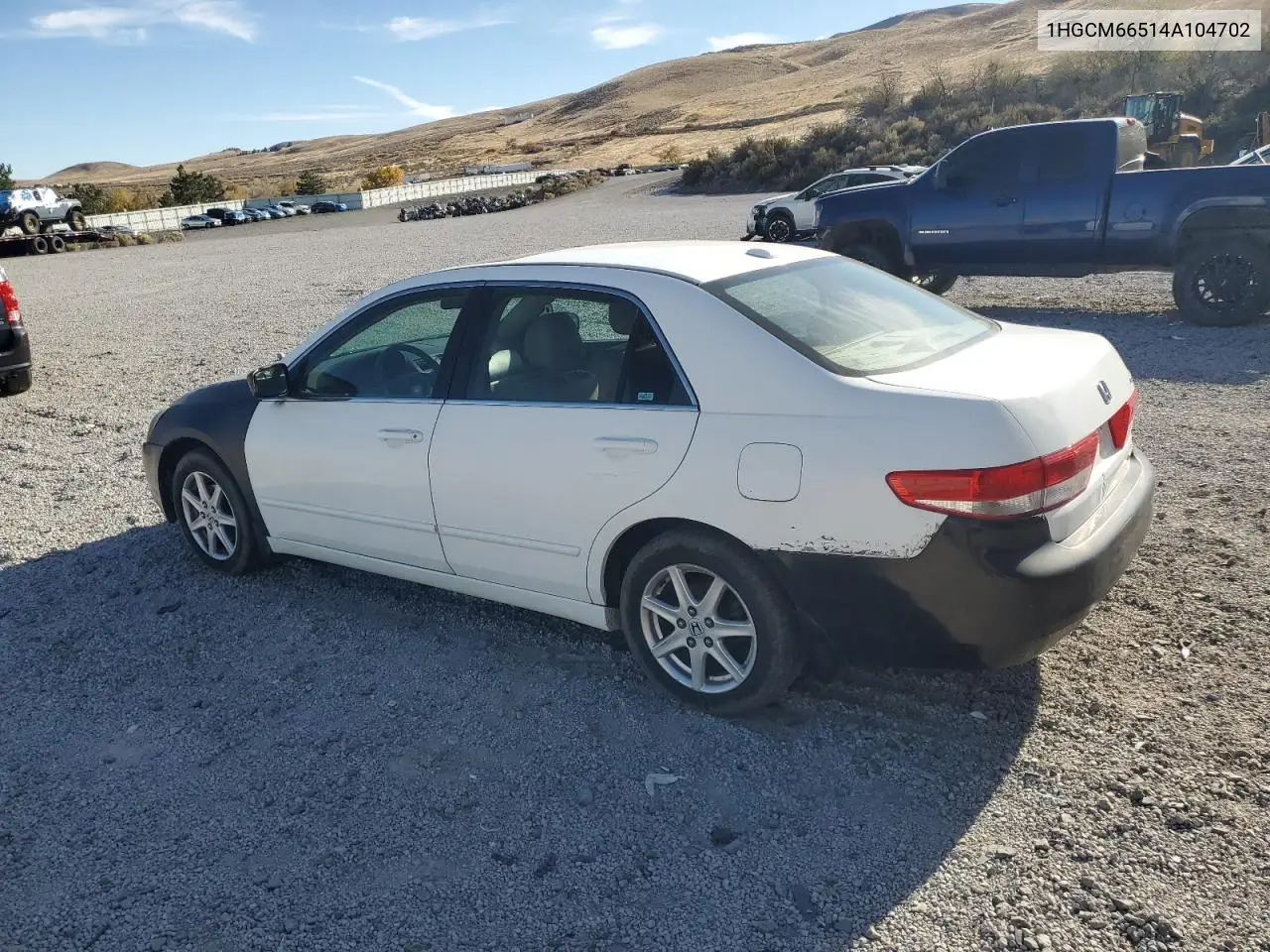 1HGCM66514A104702 2004 Honda Accord Ex
