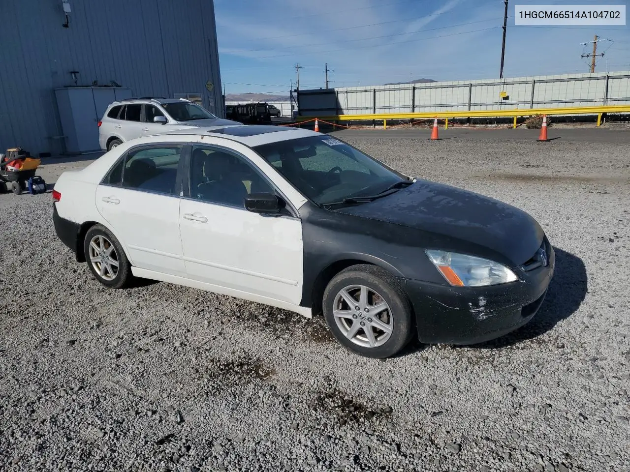 1HGCM66514A104702 2004 Honda Accord Ex