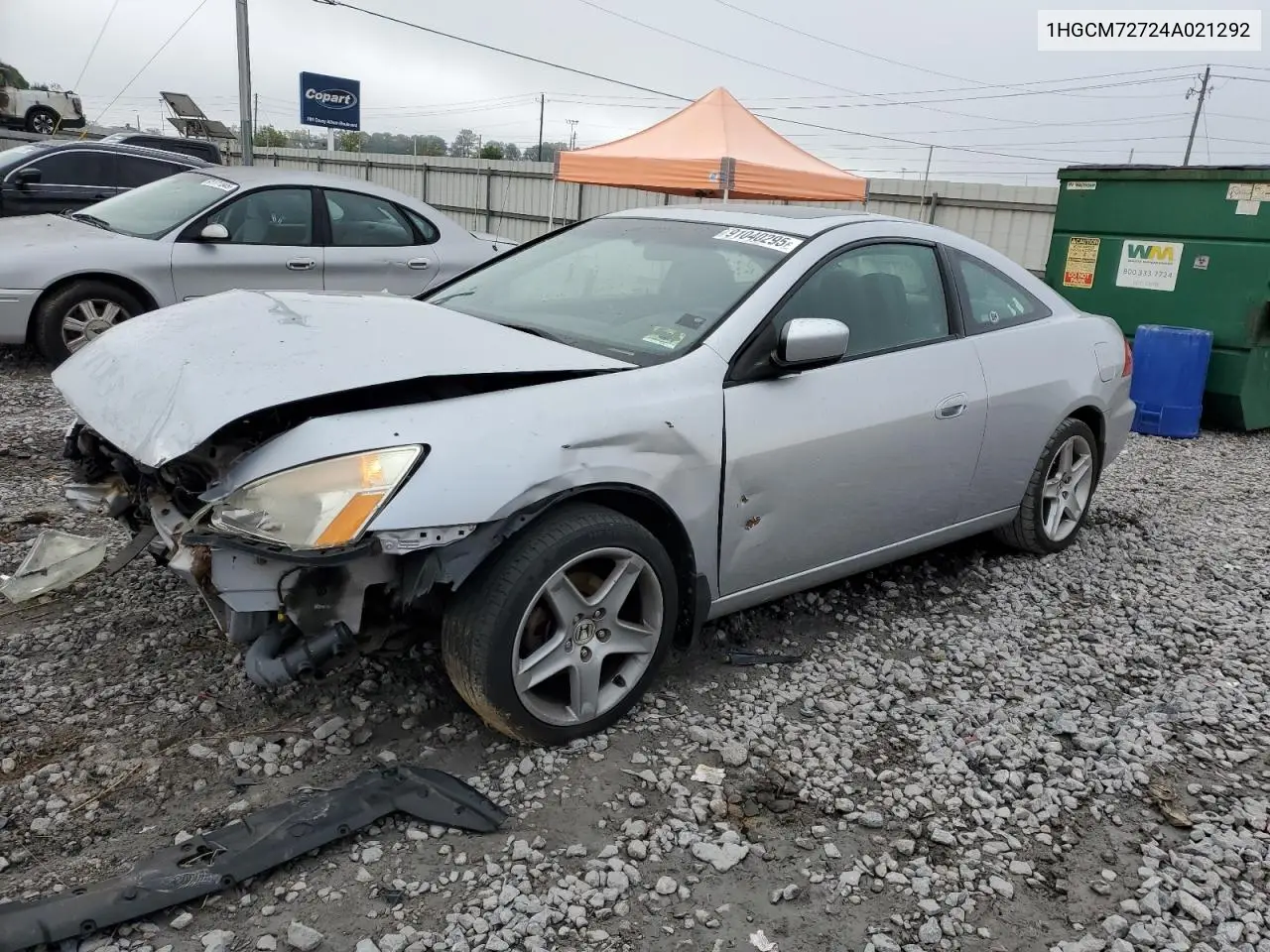 1HGCM72724A021292 2004 Honda Accord Ex