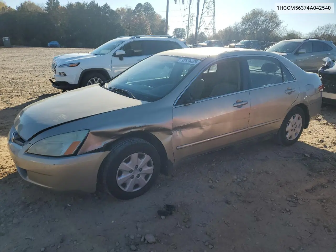 1HGCM56374A042540 2004 Honda Accord Lx