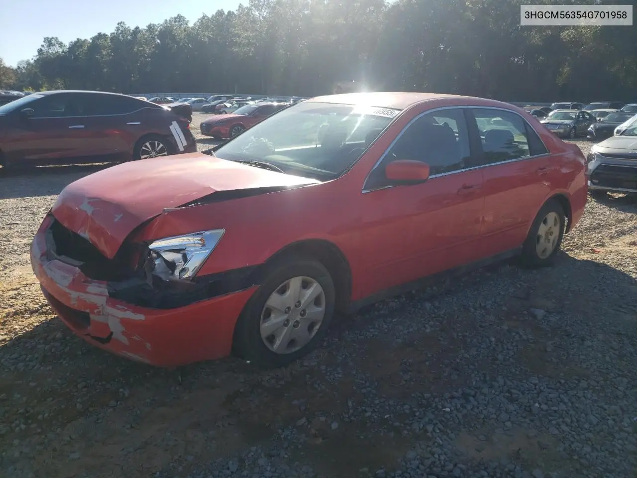 3HGCM56354G701958 2004 Honda Accord Lx