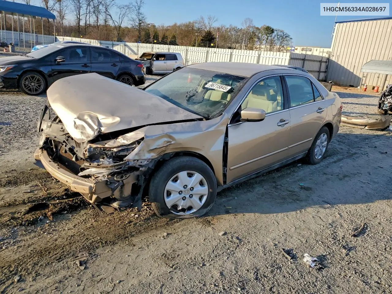 1HGCM56334A028697 2004 Honda Accord Lx