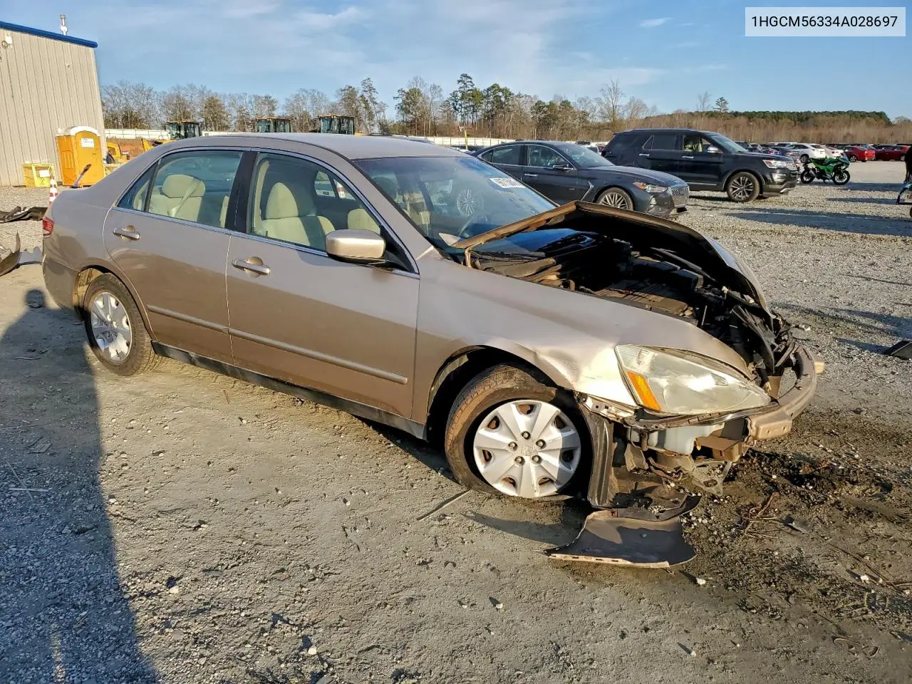 1HGCM56334A028697 2004 Honda Accord Lx