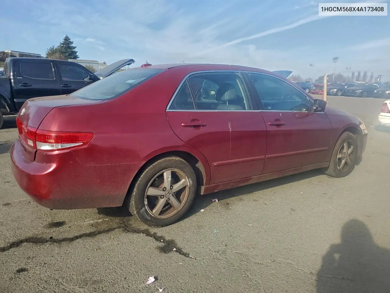 1HGCM568X4A173408 2004 Honda Accord Ex
