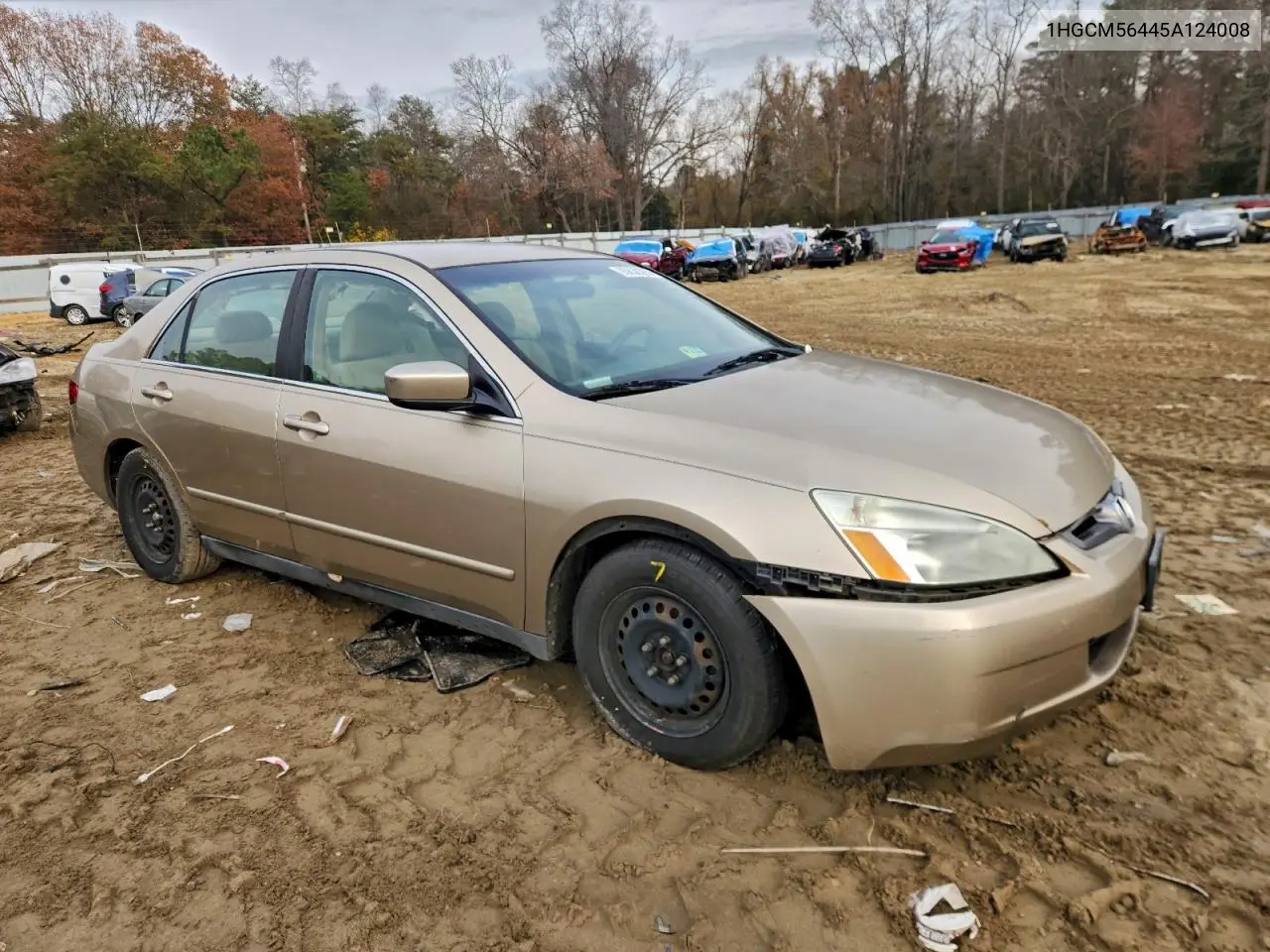 1HGCM56445A124008 2005 Honda Accord Lx
