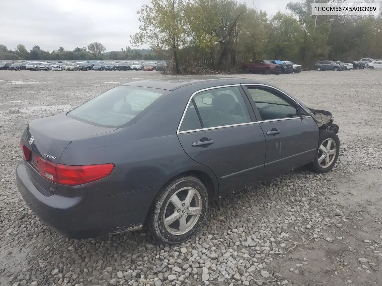 1HGCM567X5A083989 2005 Honda Accord Ex