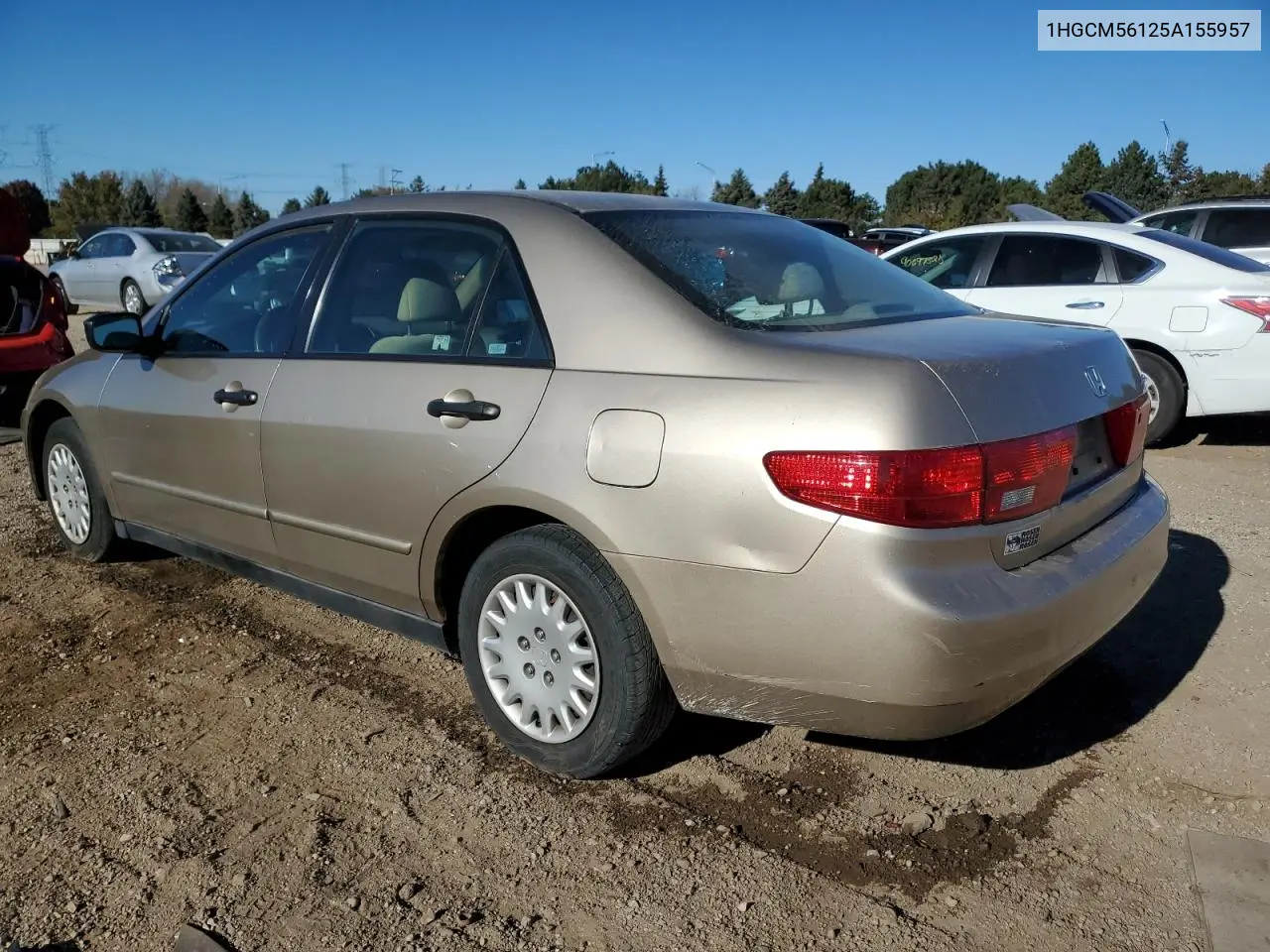 1HGCM56125A155957 2005 Honda Accord Dx