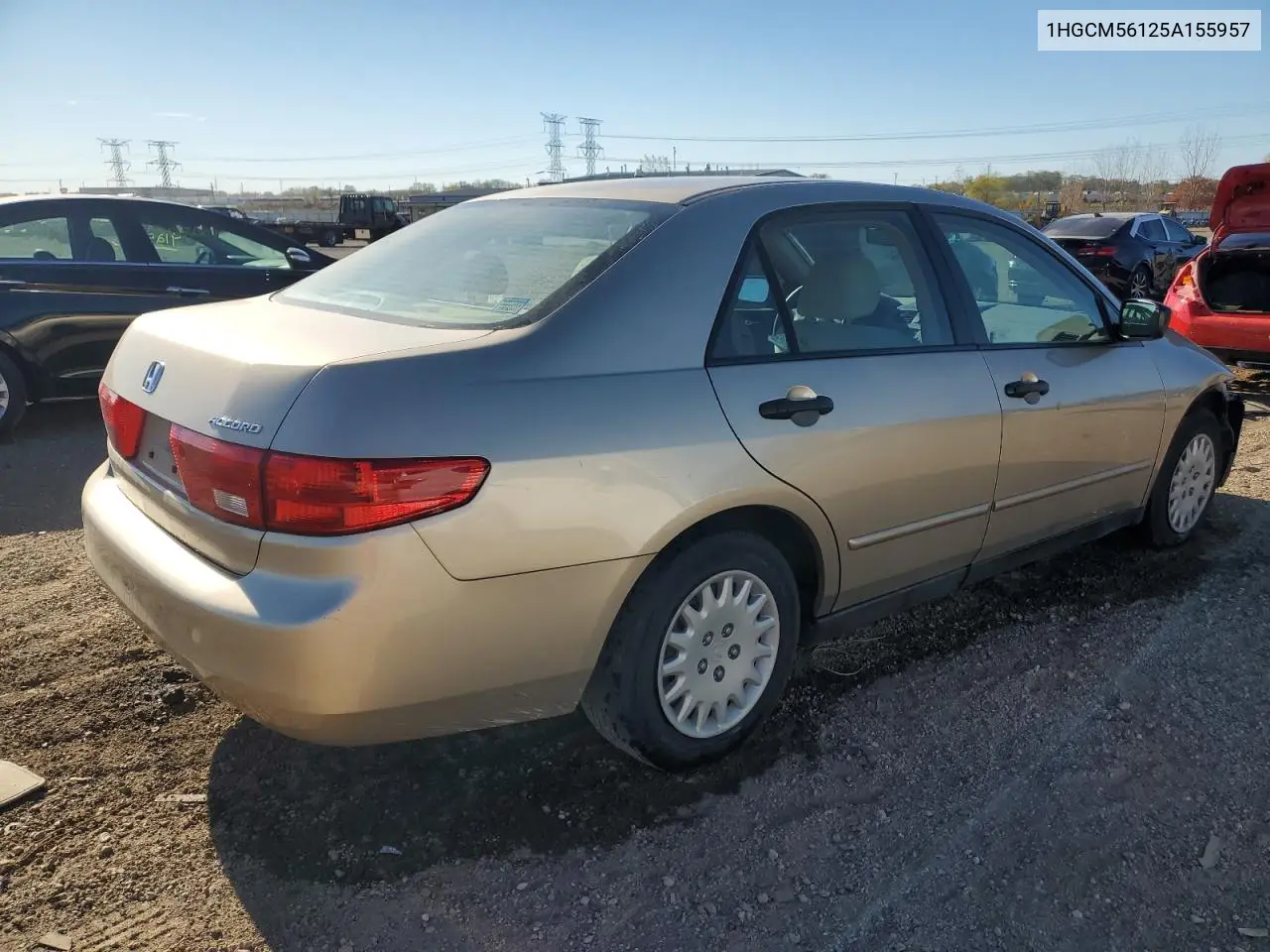 1HGCM56125A155957 2005 Honda Accord Dx
