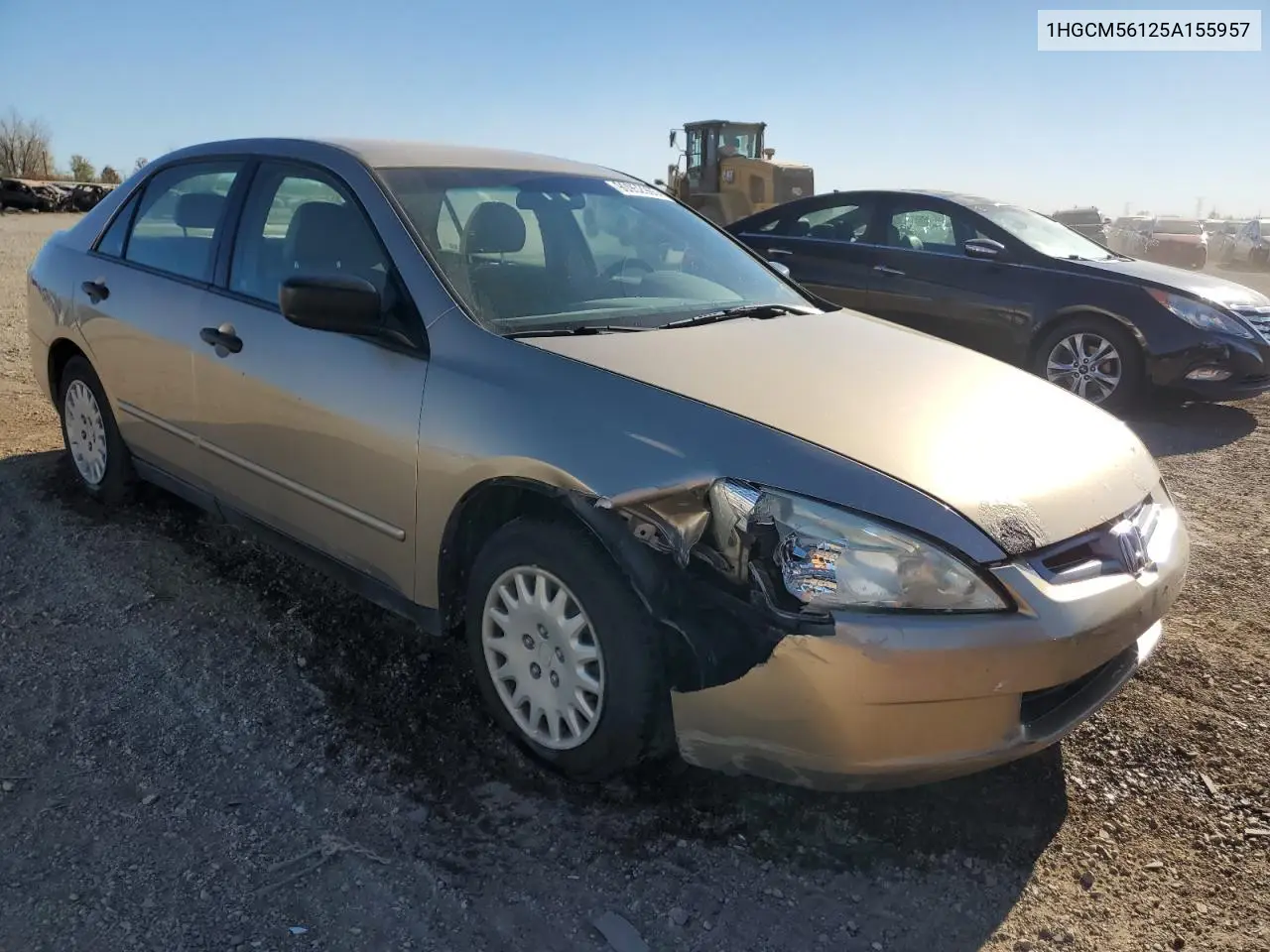 1HGCM56125A155957 2005 Honda Accord Dx