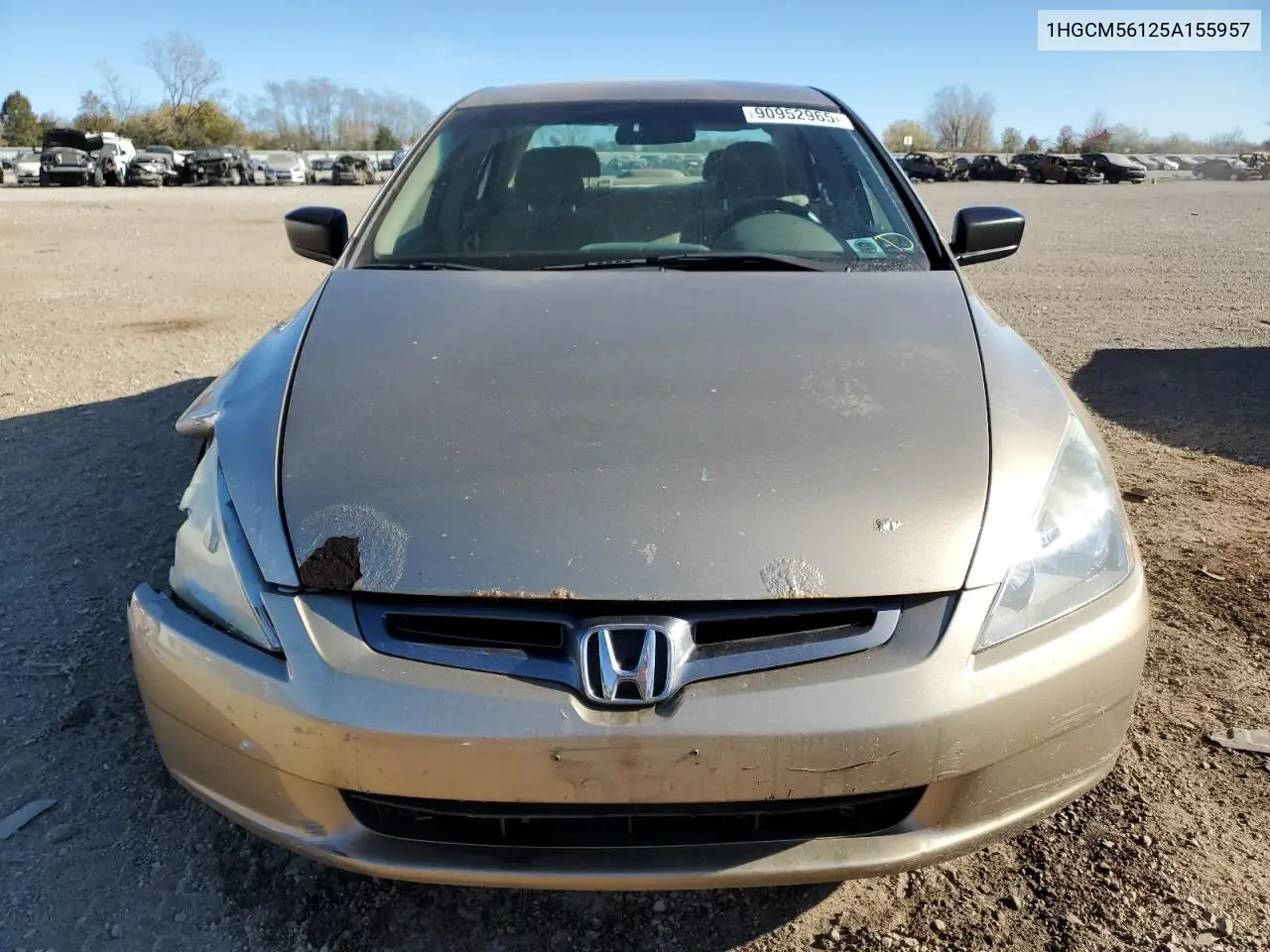 1HGCM56125A155957 2005 Honda Accord Dx