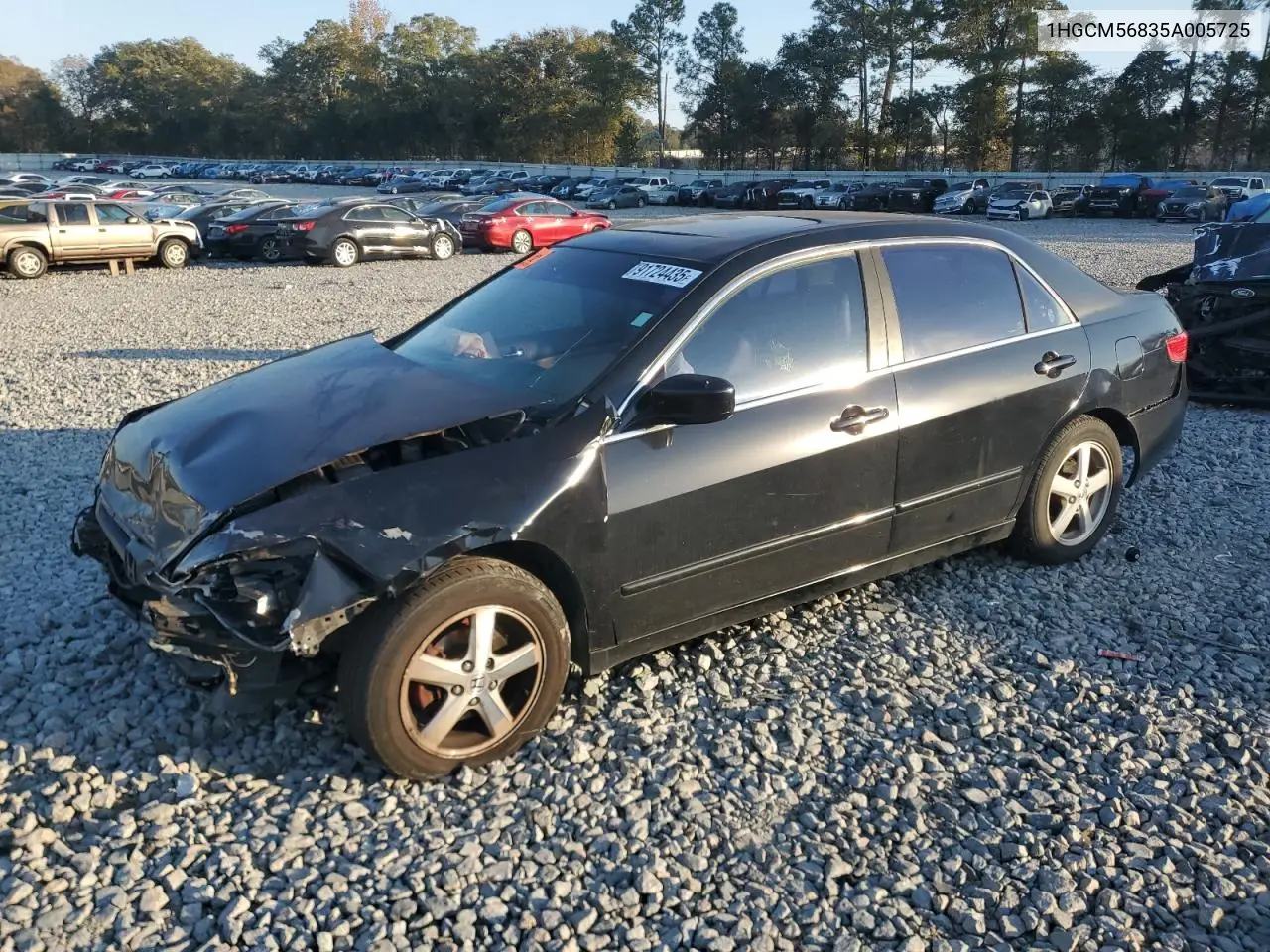 1HGCM56835A005725 2005 Honda Accord Ex