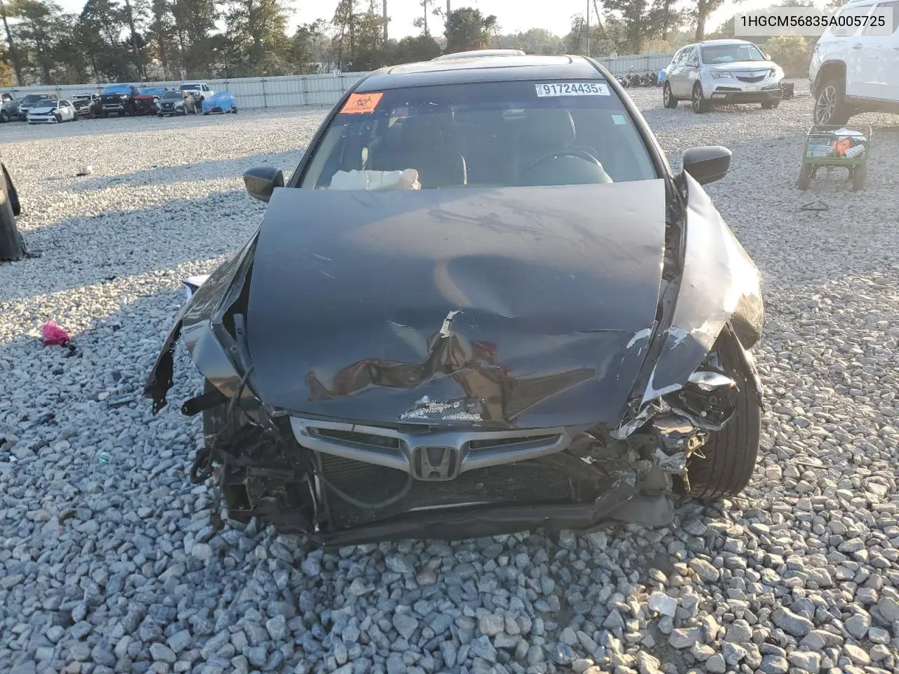 1HGCM56835A005725 2005 Honda Accord Ex