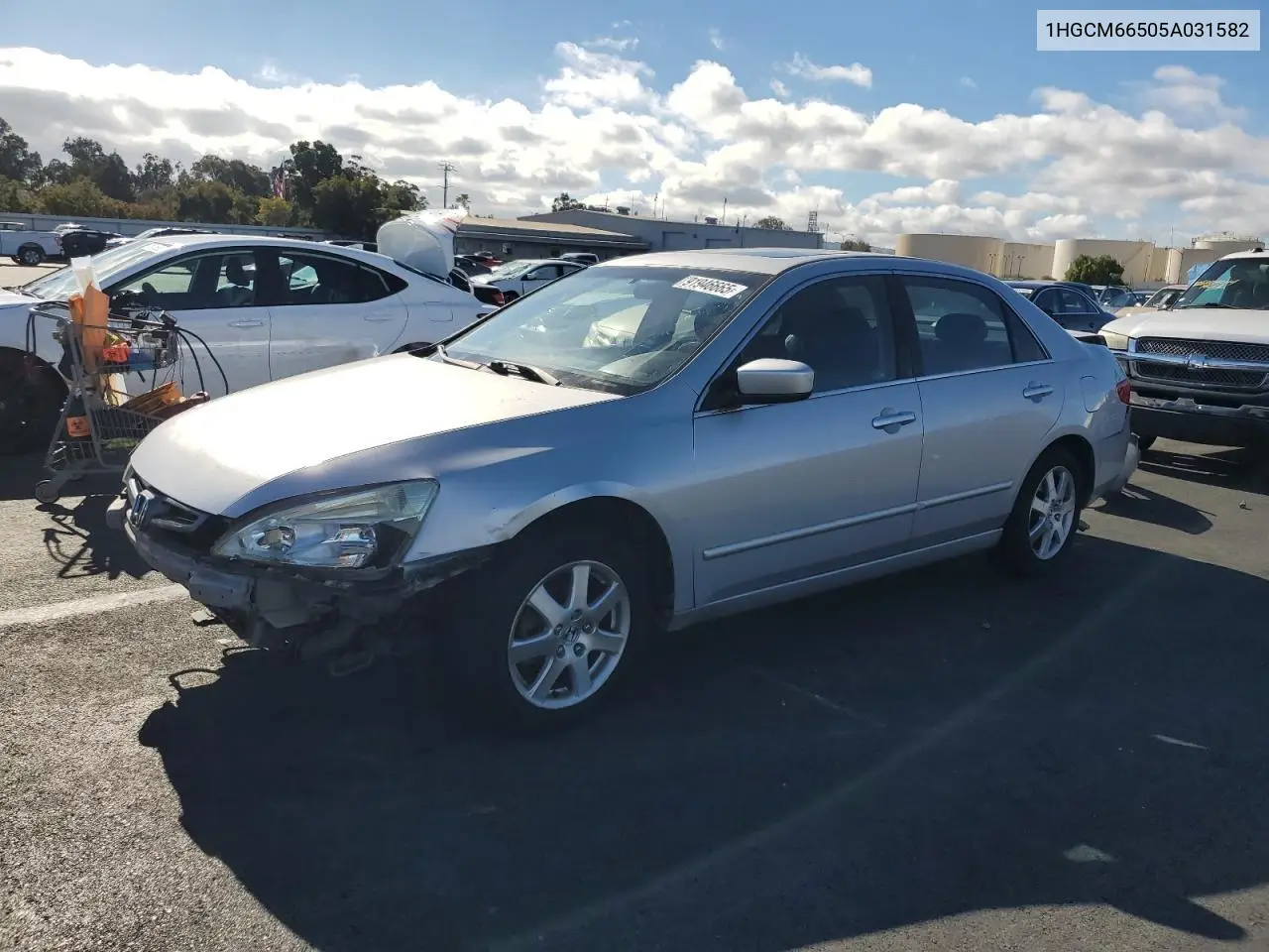 1HGCM66505A031582 2005 Honda Accord Ex