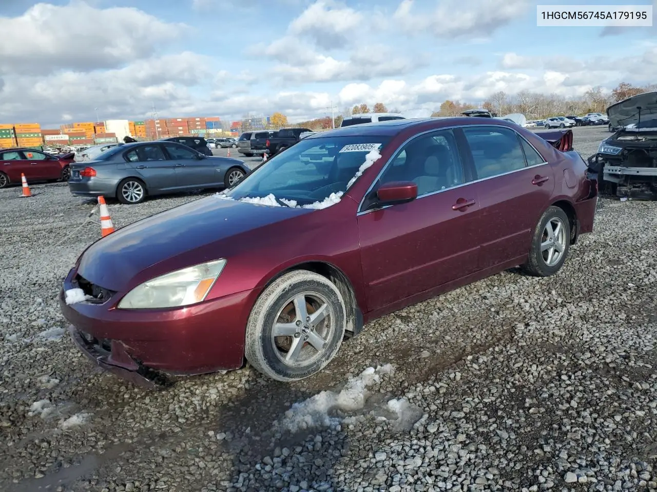 1HGCM56745A179195 2005 Honda Accord Ex
