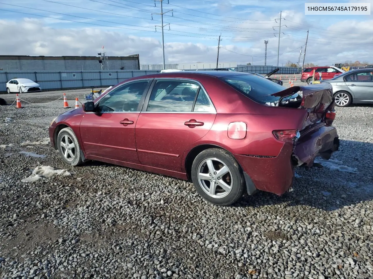 1HGCM56745A179195 2005 Honda Accord Ex