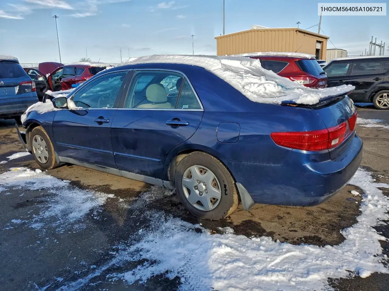 1HGCM56405A106721 2005 Honda Accord Lx