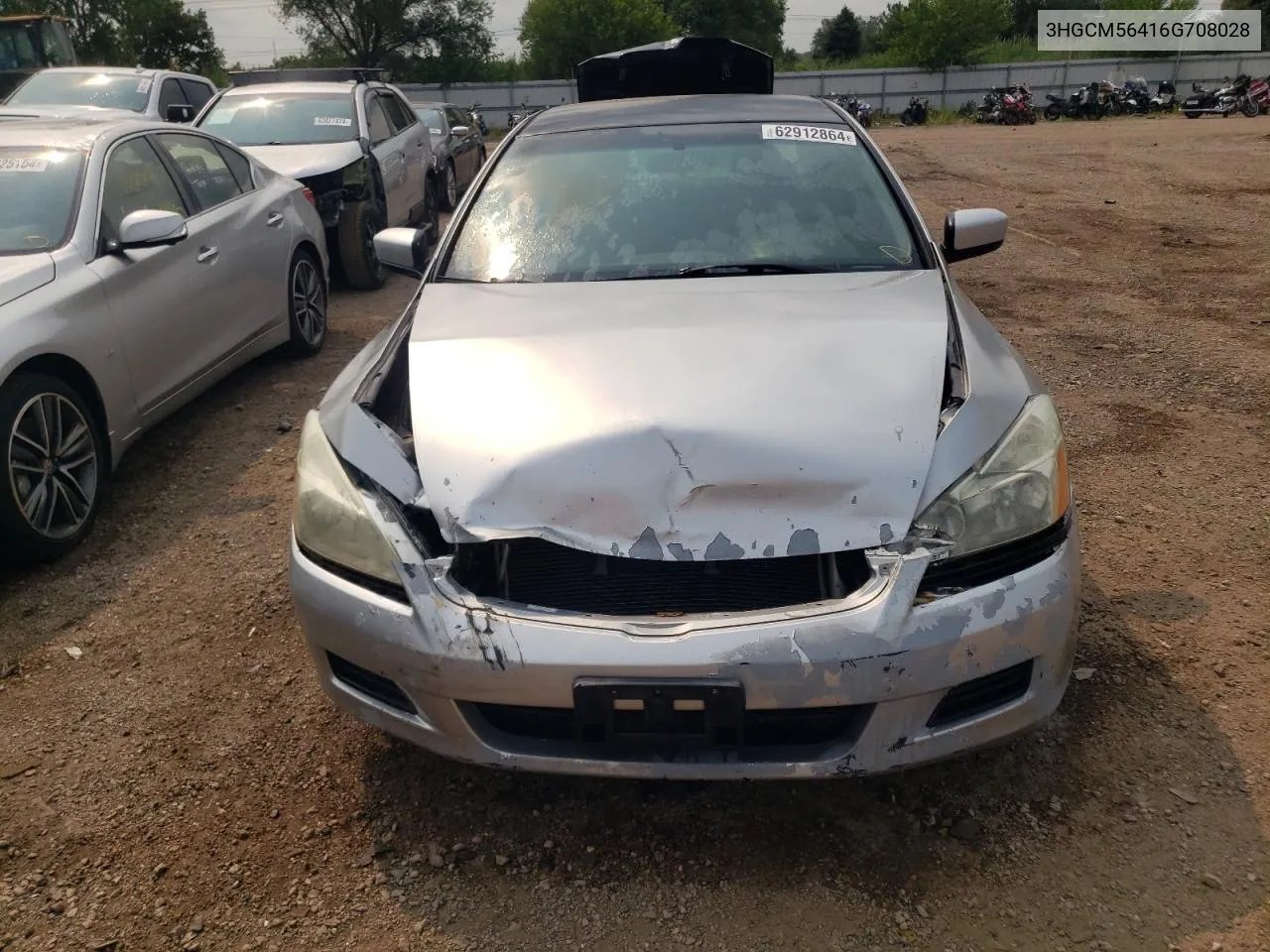 2006 Honda Accord Lx VIN: 3HGCM56416G708028 Lot: 62912864