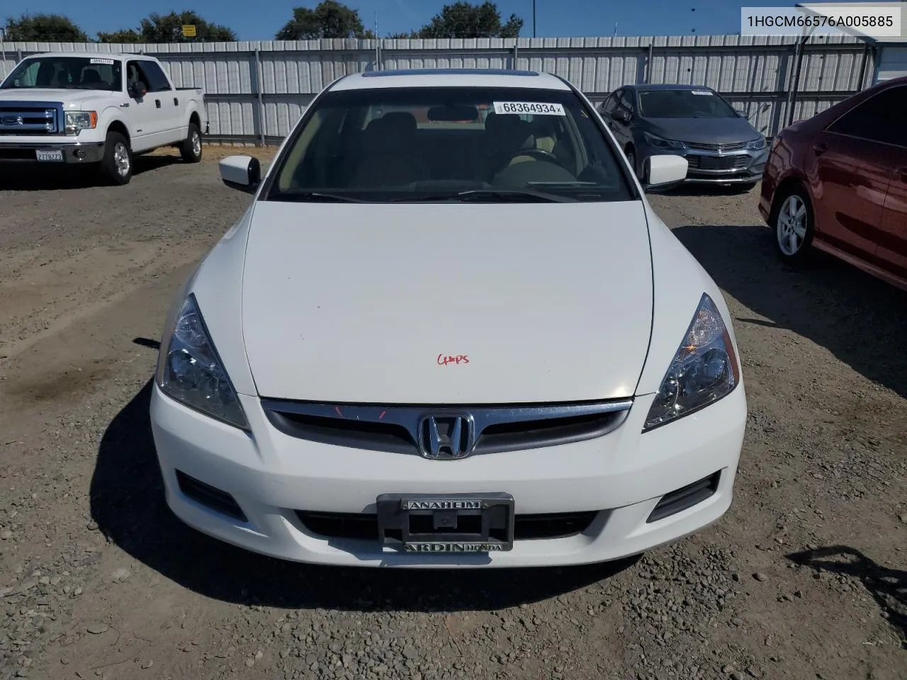 2006 Honda Accord Ex VIN: 1HGCM66576A005885 Lot: 68364934