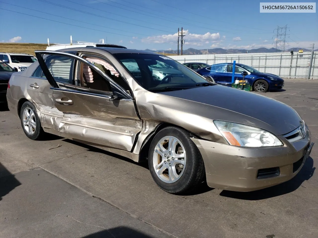 2006 Honda Accord Ex VIN: 1HGCM56726A150652 Lot: 70722134