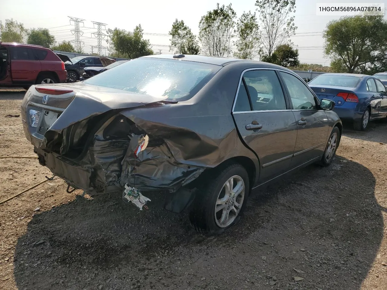 2006 Honda Accord Ex VIN: 1HGCM56896A078714 Lot: 70878874