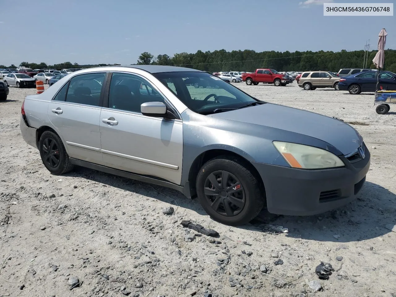 2006 Honda Accord Lx VIN: 3HGCM56436G706748 Lot: 71123154