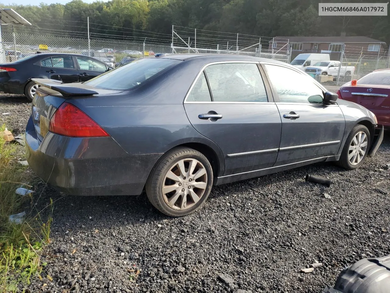 2006 Honda Accord Ex VIN: 1HGCM66846A017972 Lot: 72378104