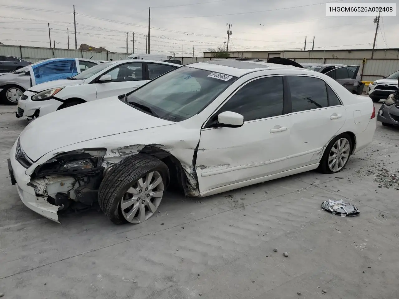 1HGCM66526A002408 2006 Honda Accord Ex